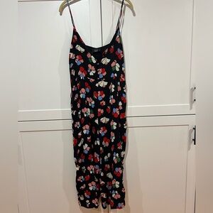 Vici Black Floral Button-Down pant jumpsuit (never worn)